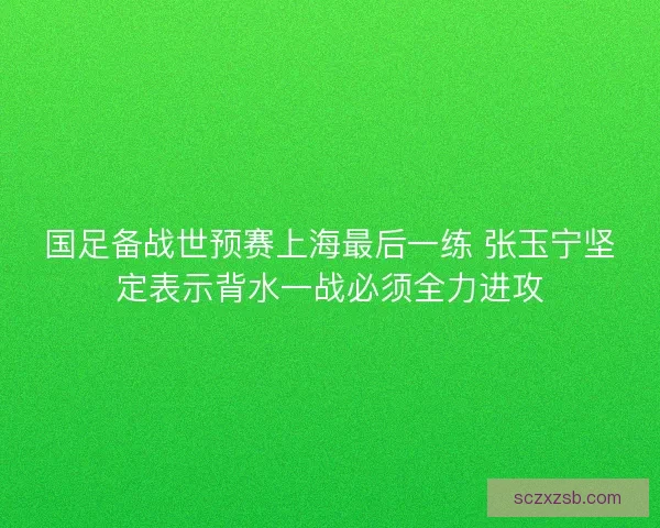 国足备战世预赛上海最后一练 张玉宁坚定表示背水一战必须全力进攻 国足备战世预赛上海最后一练 张玉宁坚定表示背水一战必须全力进攻