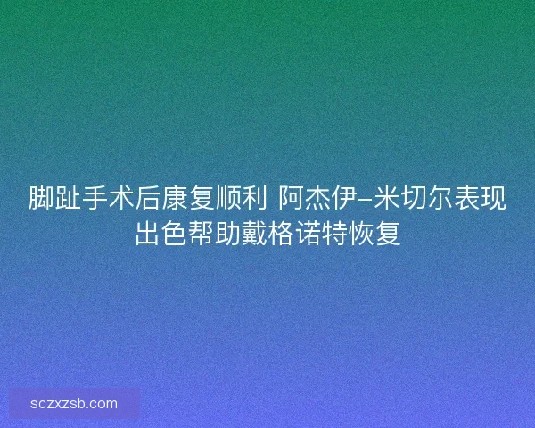 脚趾手术后康复顺利 阿杰伊-米切尔表现出色帮助戴格诺特恢复